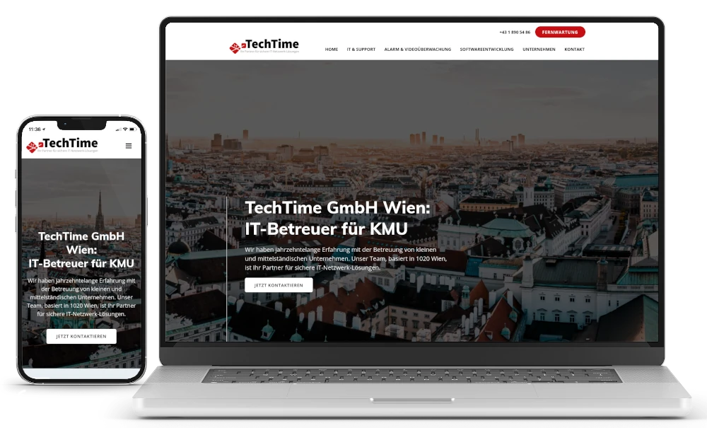 Webseite Techtime GmbH
